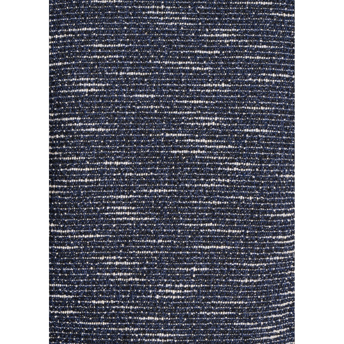 Veste courte droite en milano effet tweed navy, LA FEE MARABOUTEE