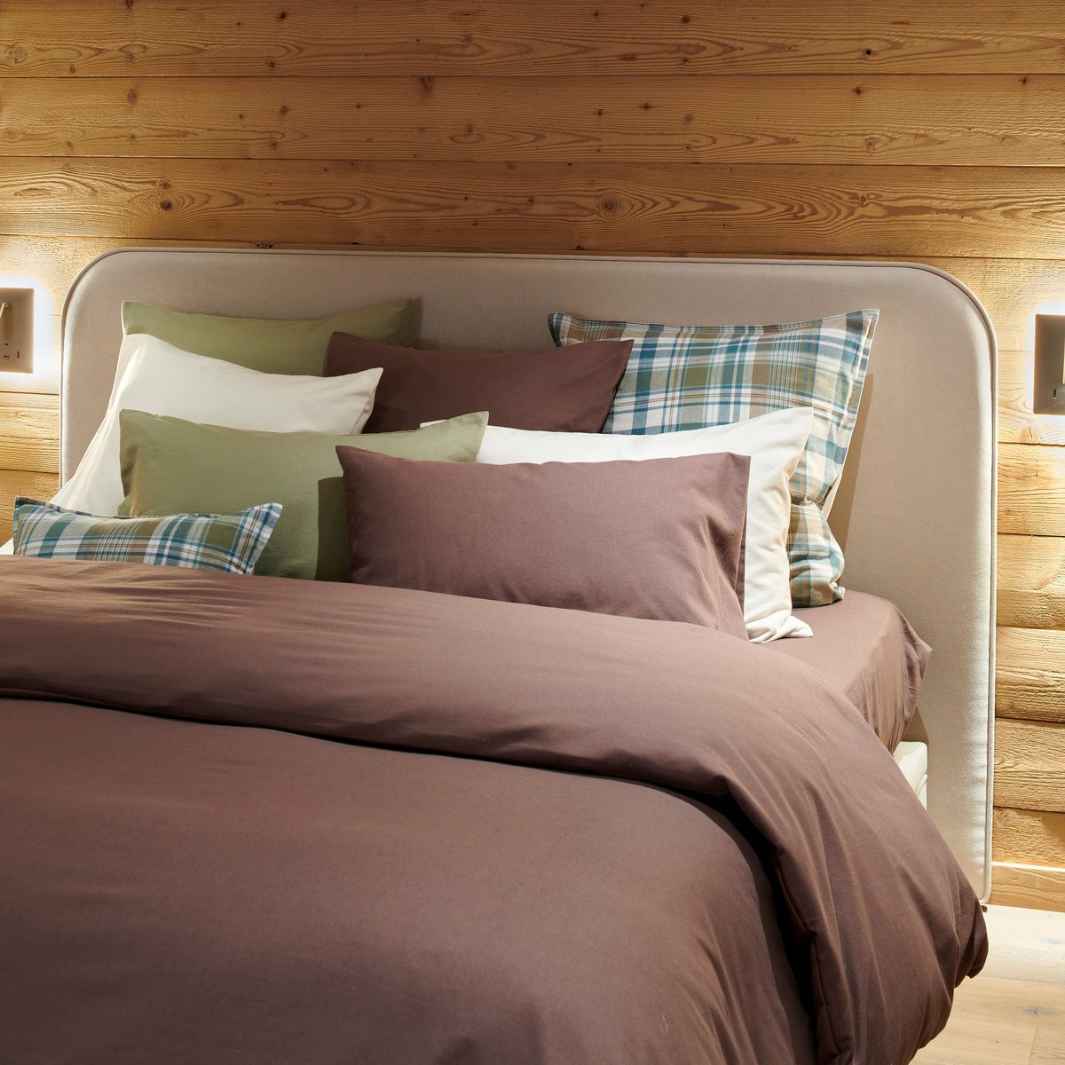 Housse De Couette Uni Flanelle - UNIS FLANELLE brun, TRADITION DES VOSGES