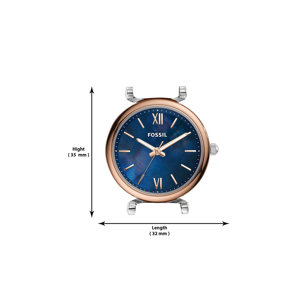 Montre Analogique  CARLIE MINI doré rose bleu marron, FOSSIL