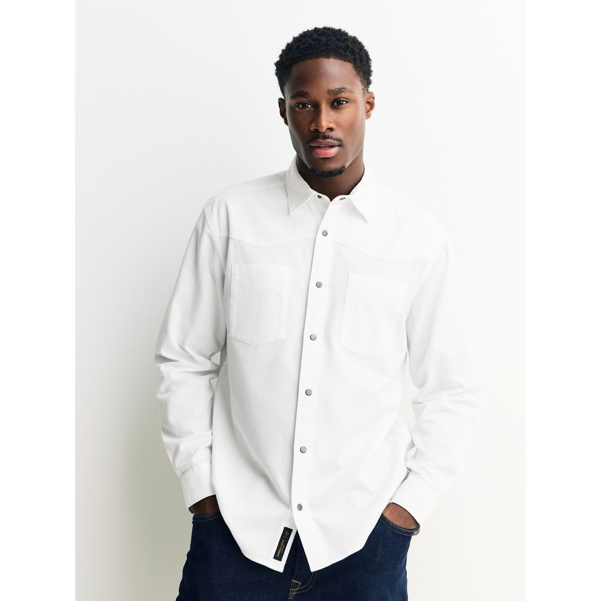 Chemise style western à manches longues blanc, NEXT