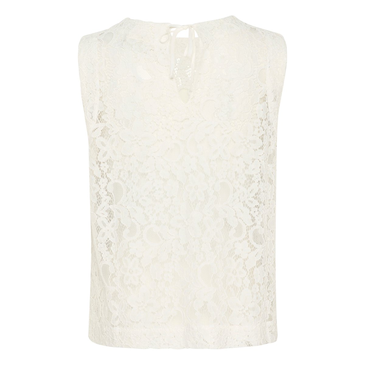 Sleeveless blouse blanc chalk, KAFFE
