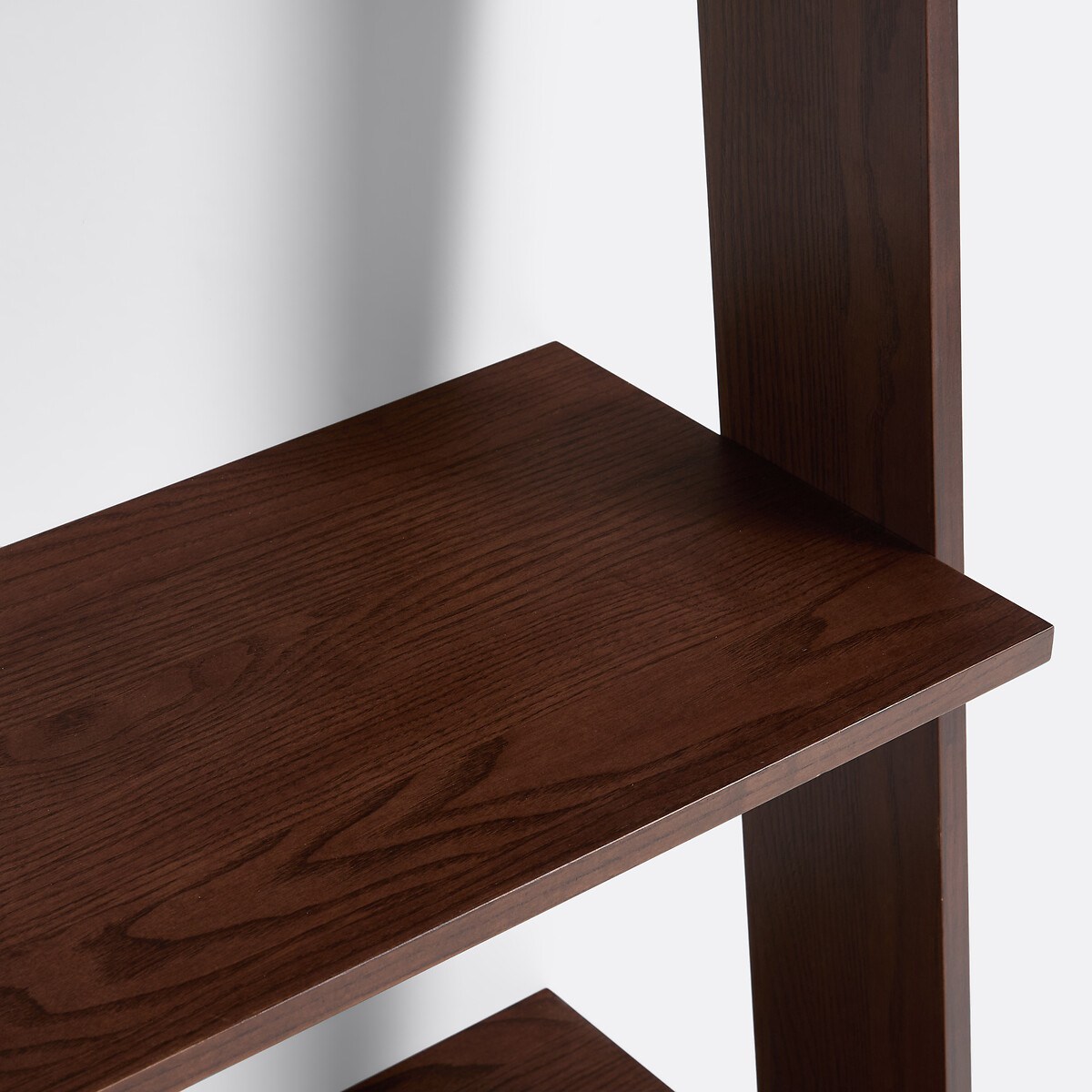 Domeno Wall-Mounted Ladder Bookcase in Walnut-Stained Ash Veneer walnut color stained, LA REDOUTE INTERIEURS