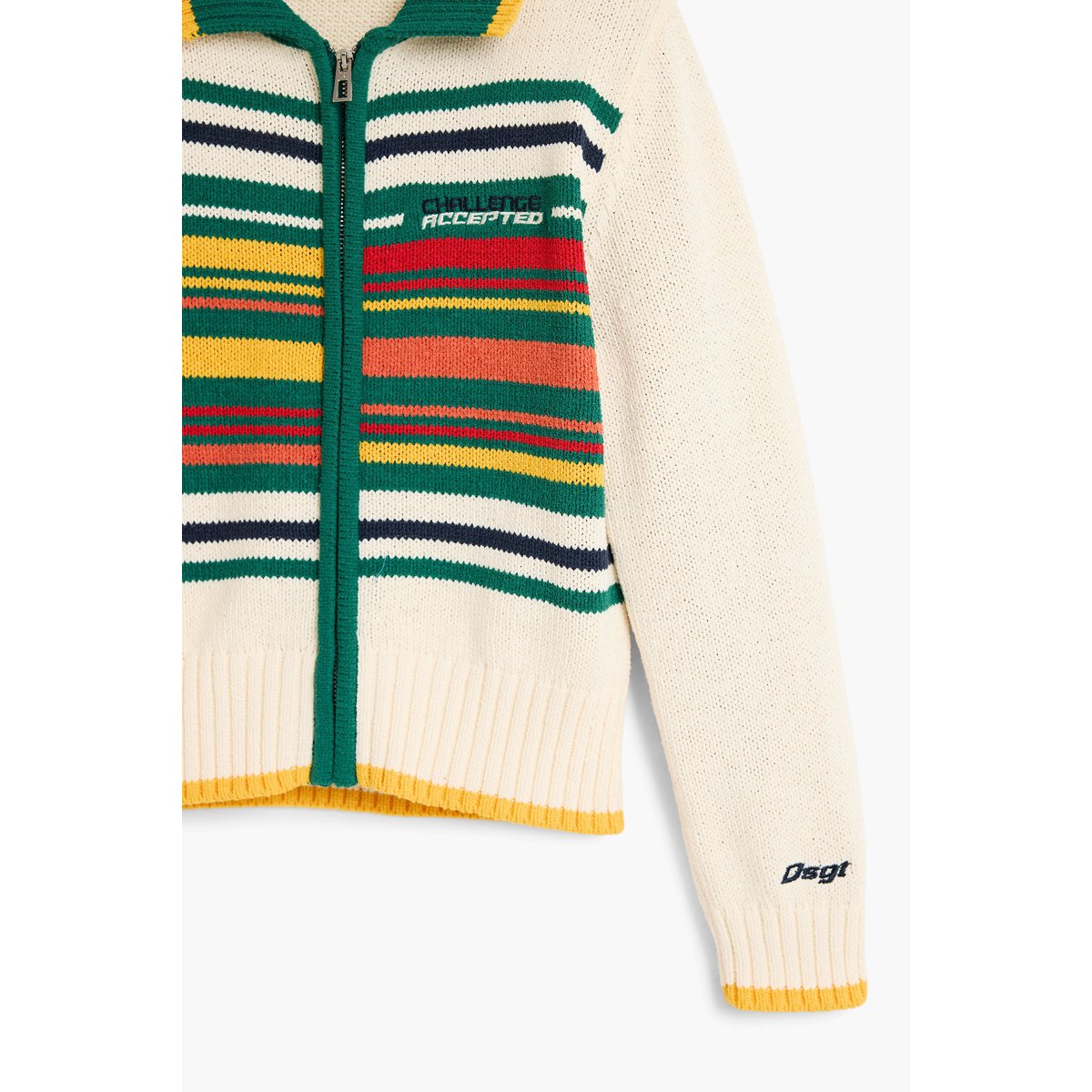 Pull à rayures multicolore beige, DESIGUAL