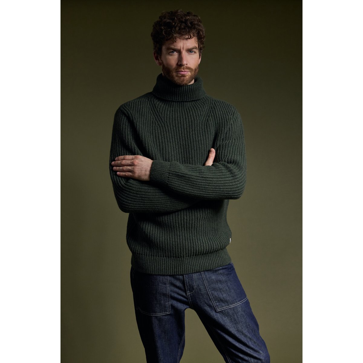 Pull col montant Héritage en laine HERITAGE chiméra chiné, ARMOR-LUX