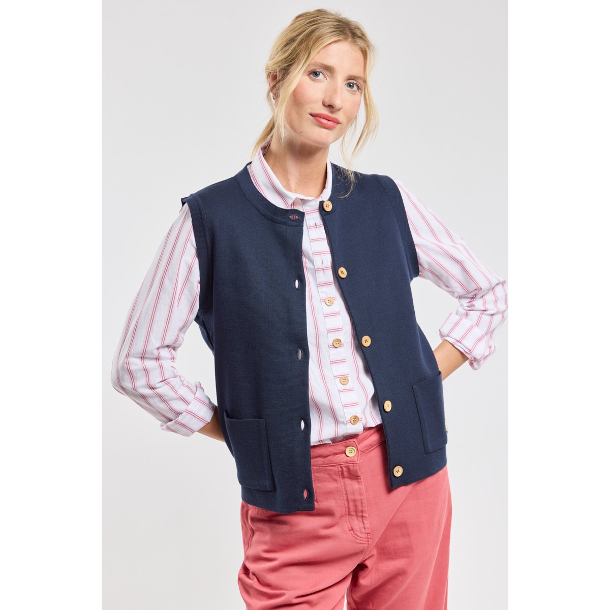 Gilet sans manche mecmor en coton seal, ARMOR-LUX
