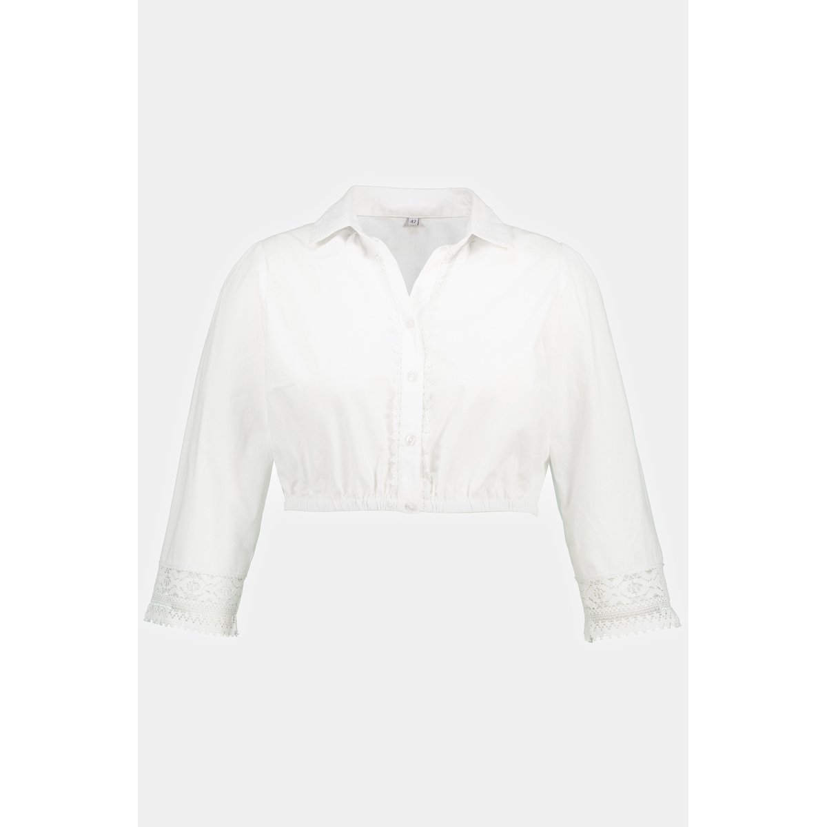 Chemisier traditionnel Dirndl. Col chemise blanc neige, ULLA POPKEN