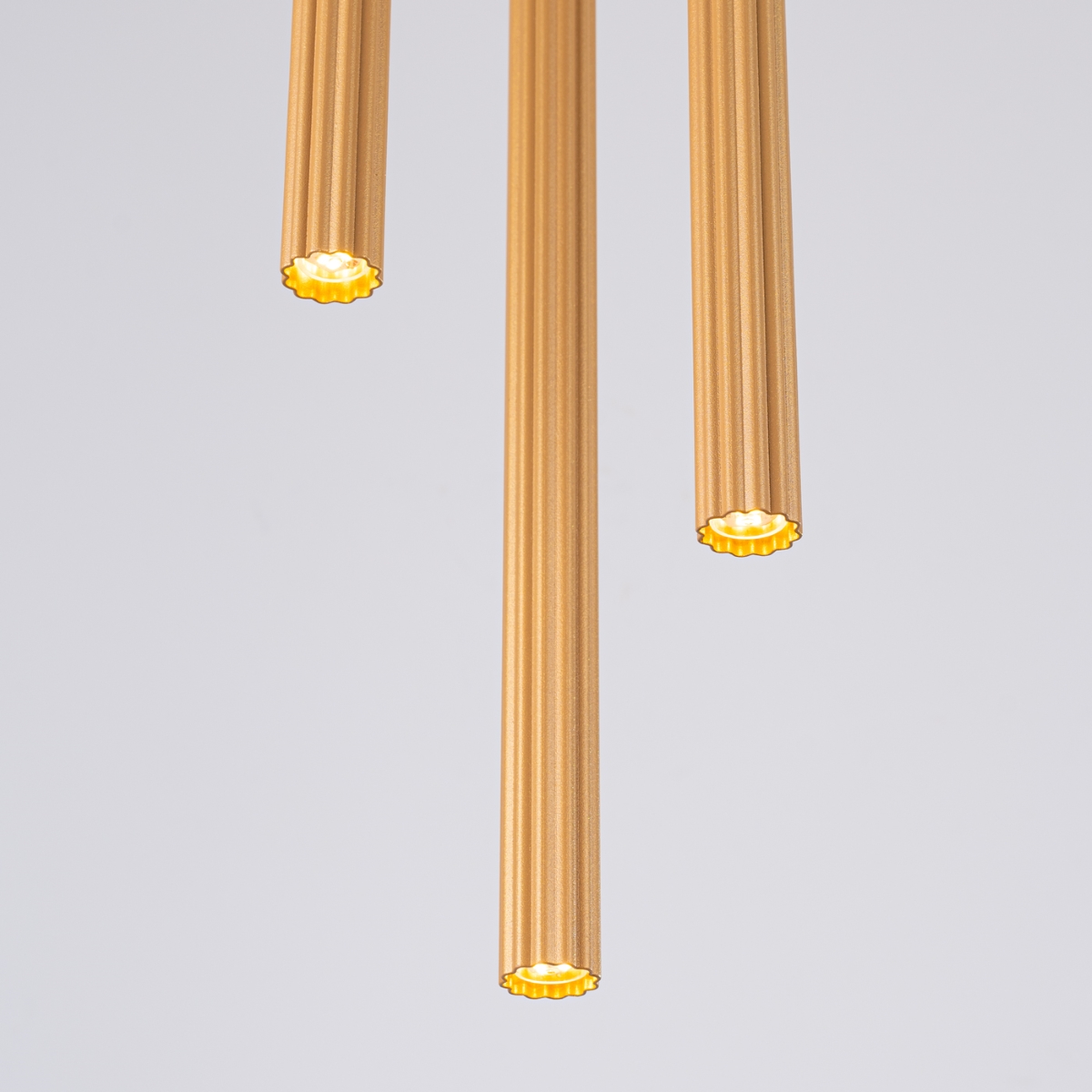 Suspension Acier Doré G9 3 Arche jaune, EDEN
