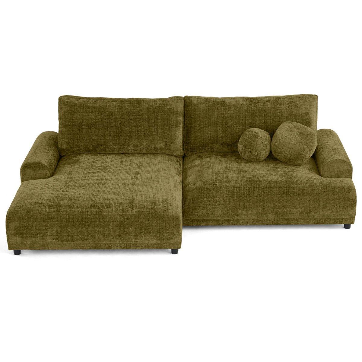 Canapé d'Angle Convertible 4 places - NELLY vert olive, BEST MOBILIER