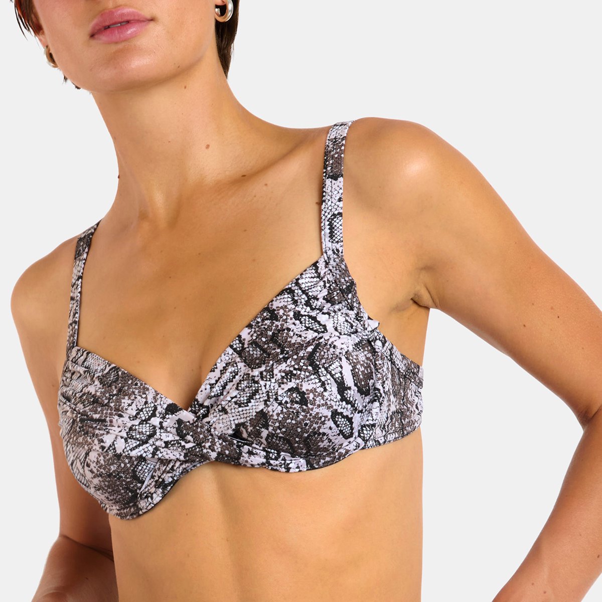Haut de maillot balconnet Saskia - SKINARIA taupe, LIVIA