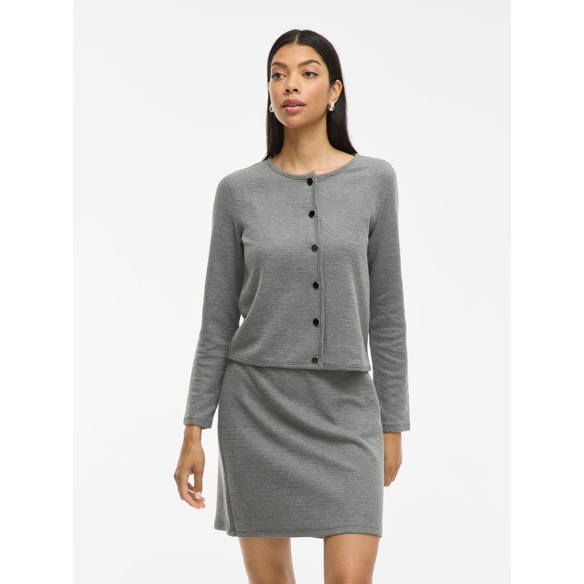VILDEA - En maille Cardigan medium grey melange, VILA