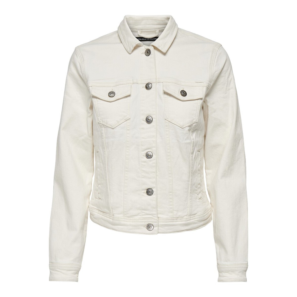 Veste courte en jean ecru, ONLY