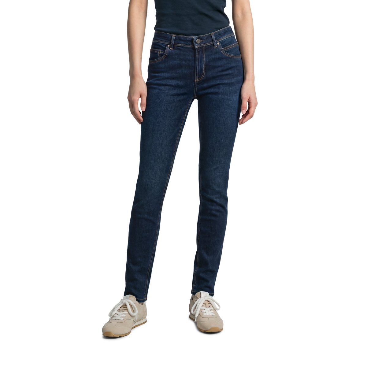 Jeans modèle Alva slim en coton biologique mélangé bleu, MARC O’POLO DENIM