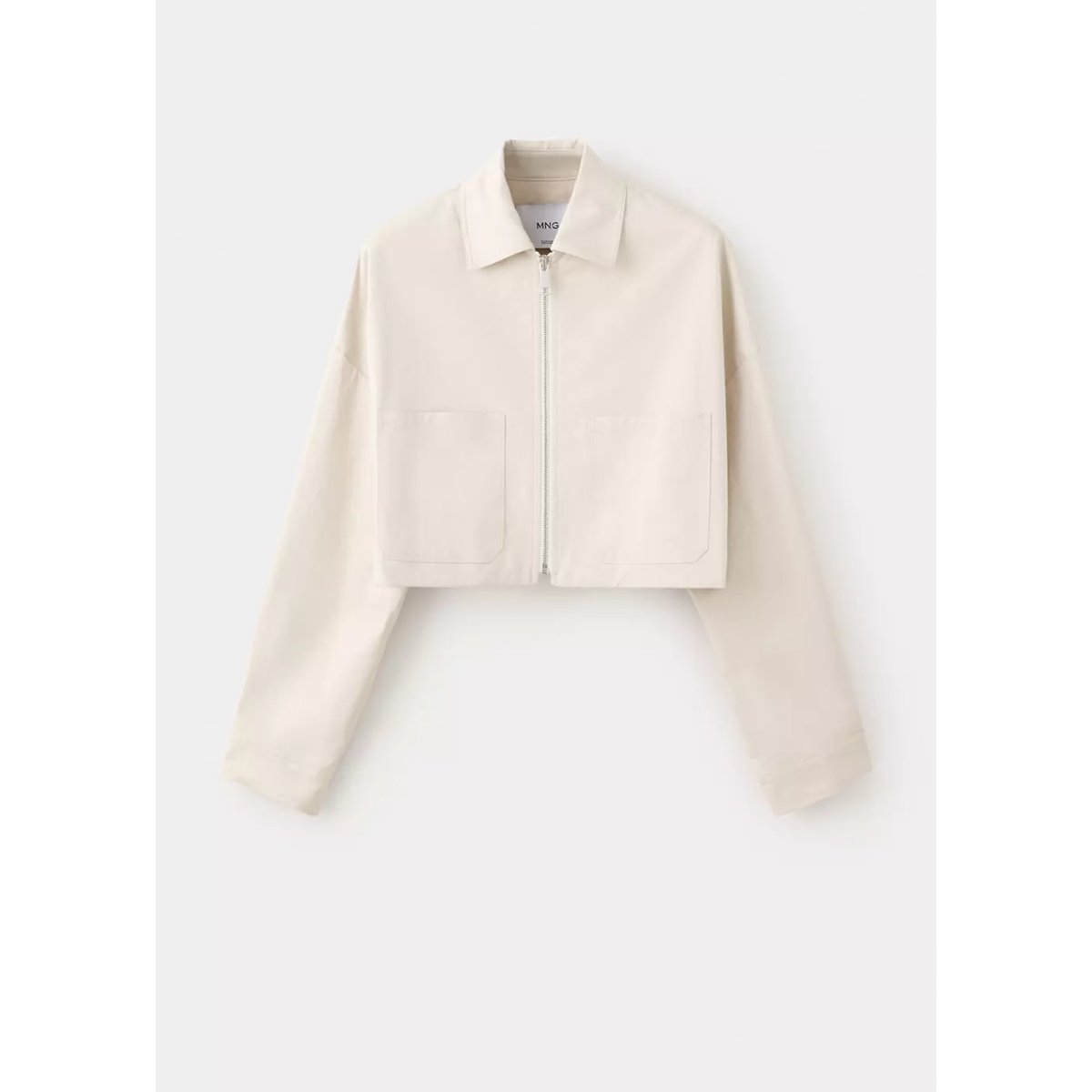 Veste crop poches écru, MANGO
