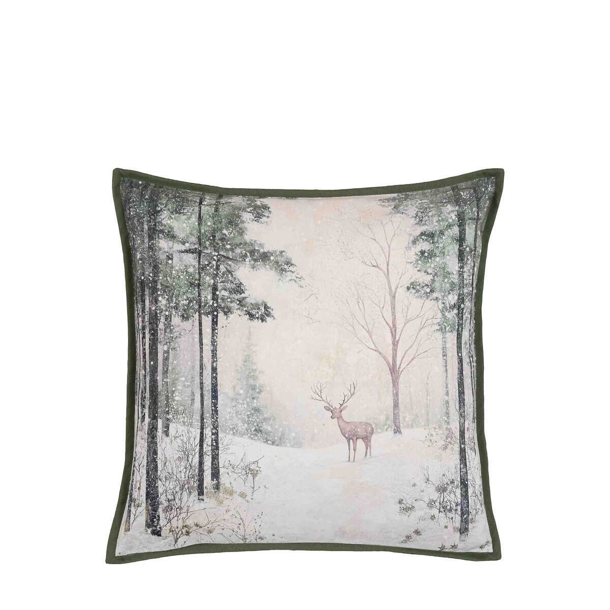 Woodland Stag Scene Cushion green, ÉDITÉ