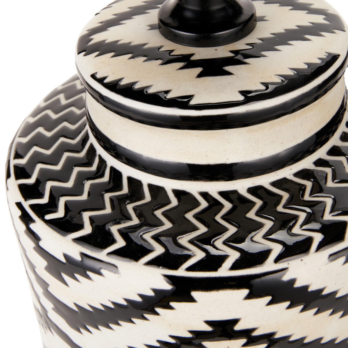 Chiara Tall Ceramic Table Lamp Base black/white, SO'HOME