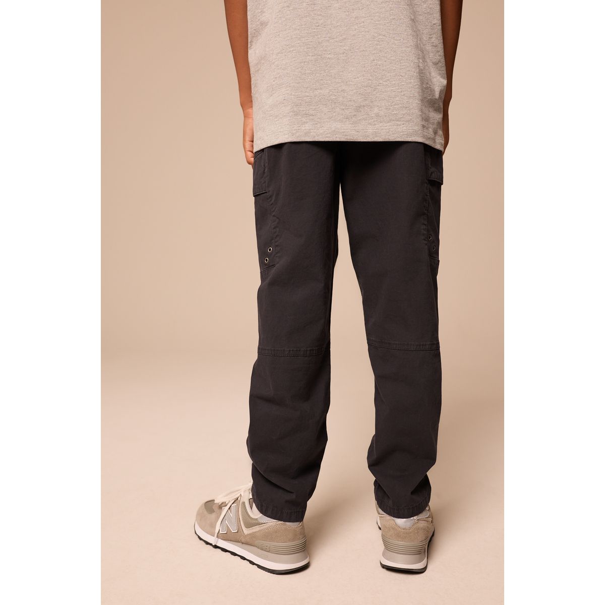 Pantalon cargo large fuselé noir, NEXT