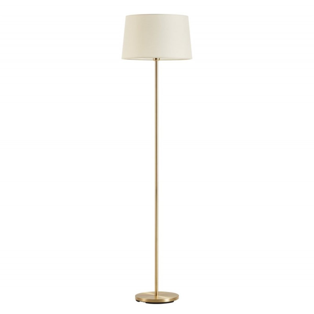 Lampadaire Laiton Mat Room Abat-jour Crème laiton, MILLUMINE