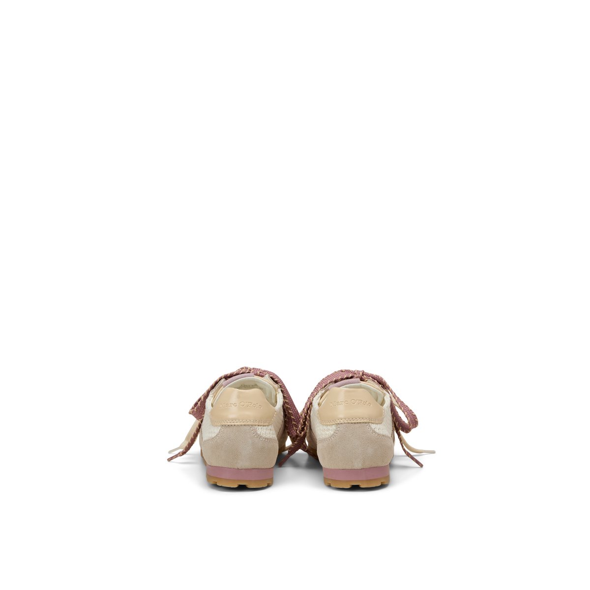 Baskets Modèle Fabiana en crochet aéré avec du cuir blanc naturel, MARC O'POLO