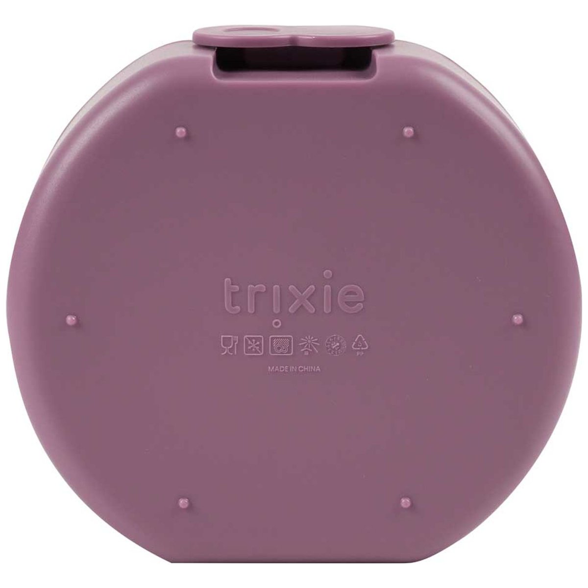 Lot de 2 boîtes à goûter à clip violet, blanc, TRIXIE