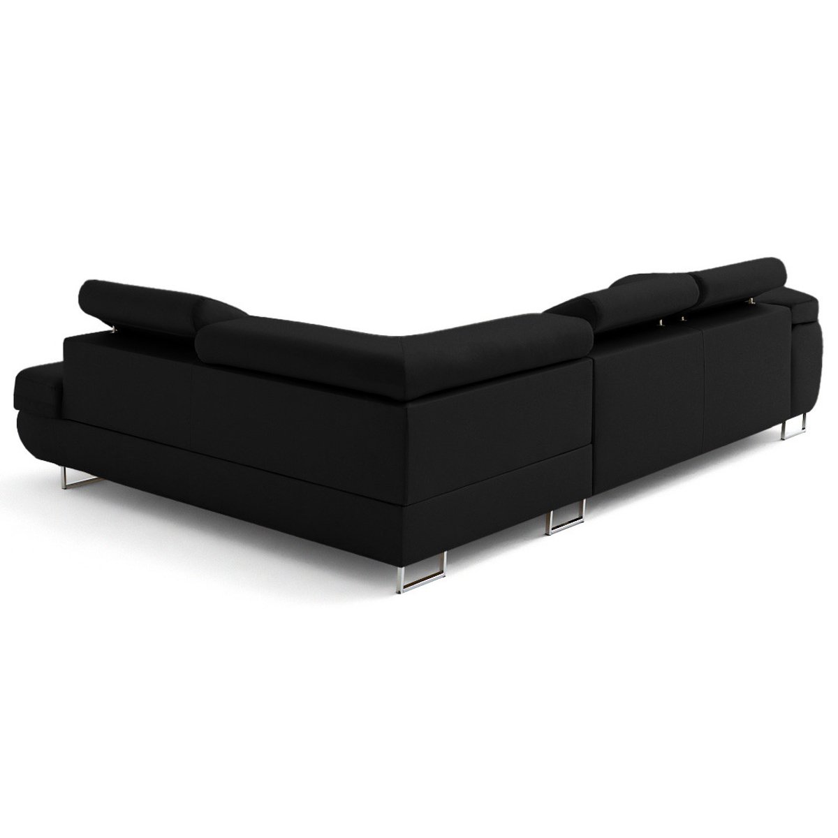 Canapé d'Angle Convertible 5 places - ZARIA noir, BEST MOBILIER