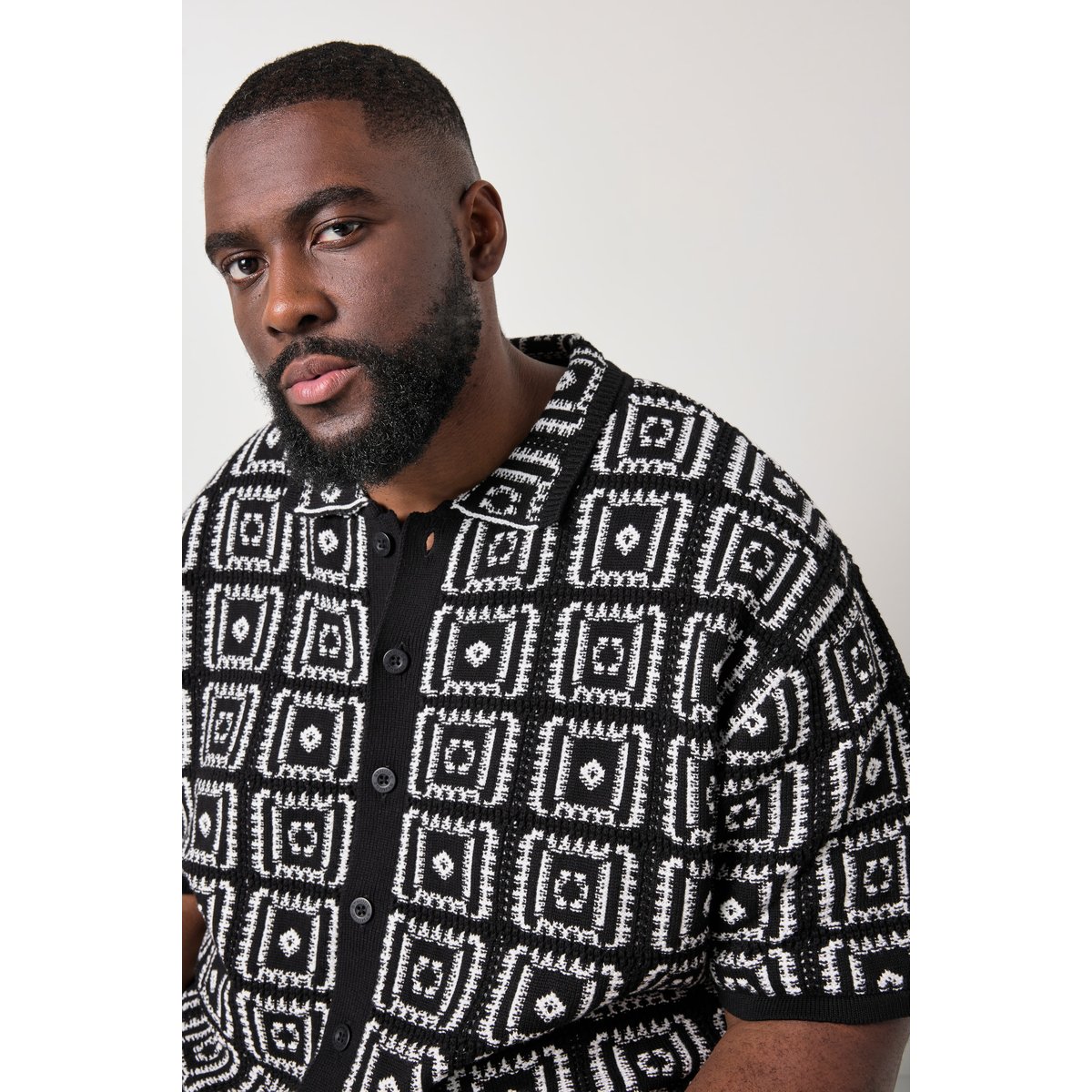 Chemise en maille noir, STHUGE