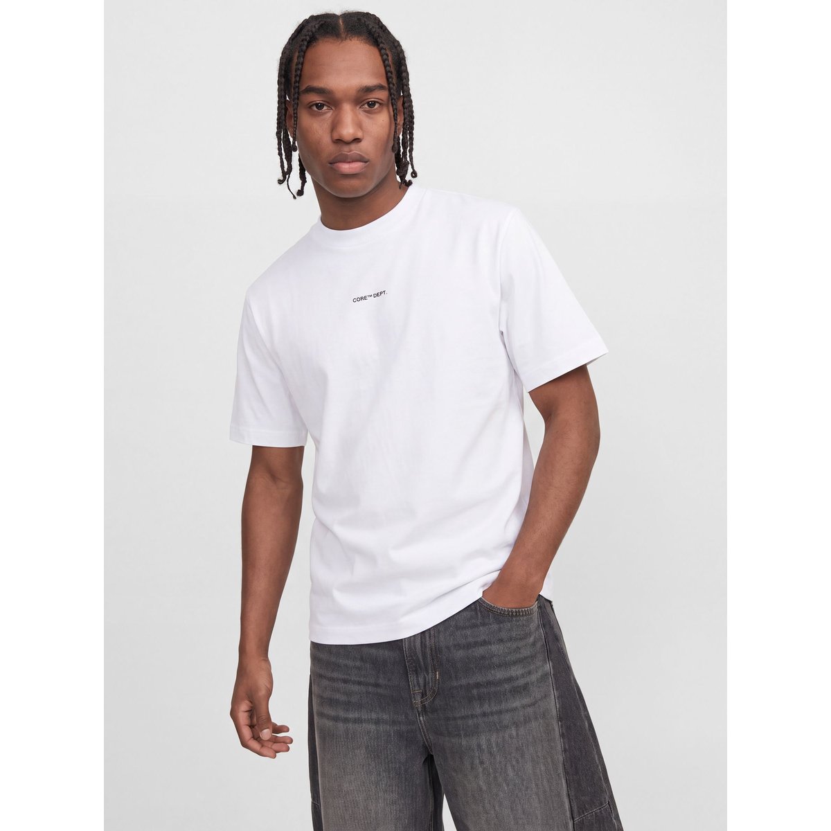T-Shirt bright white 1, JACK & JONES