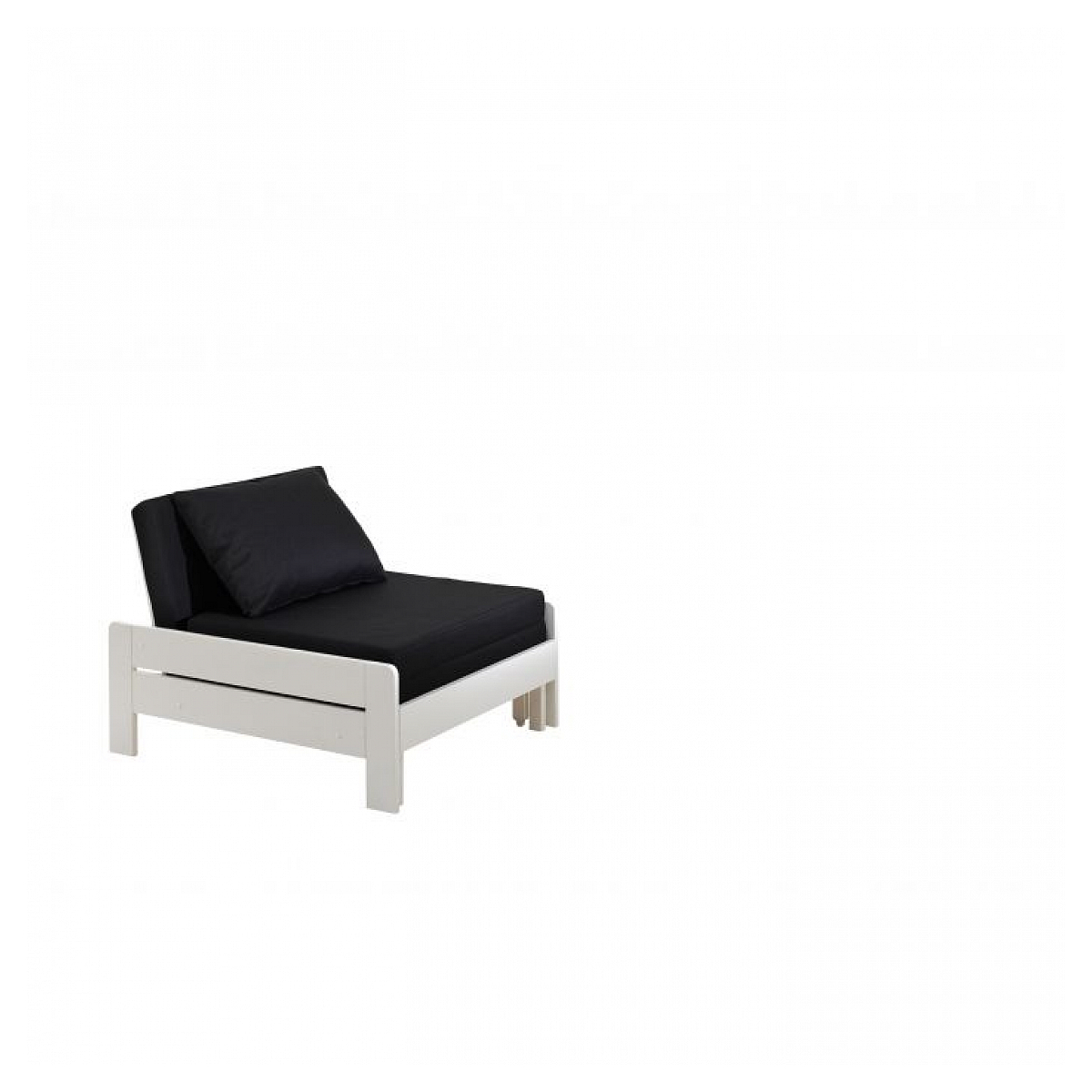 Lit Mezzanine Pino avec Fauteuil Intégré pour Enfants blanc, VIPACK