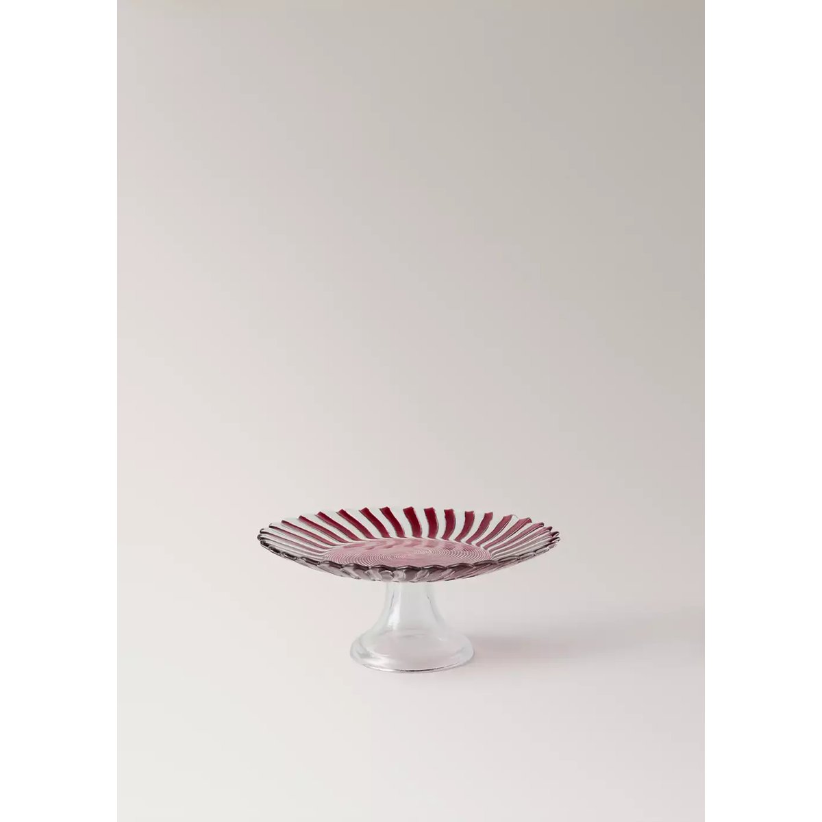 Récipient de cuisine en verre rayé rouge, MANGO HOME