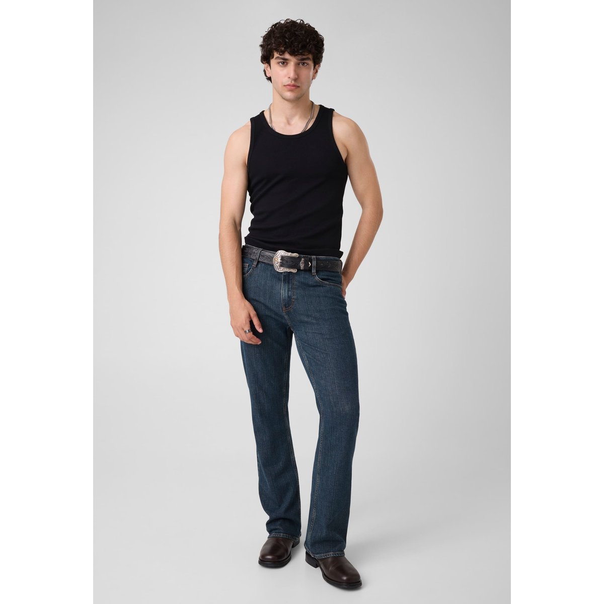 Jean Bootcut Taille Mi-Haute bleu, GUESS JEANS