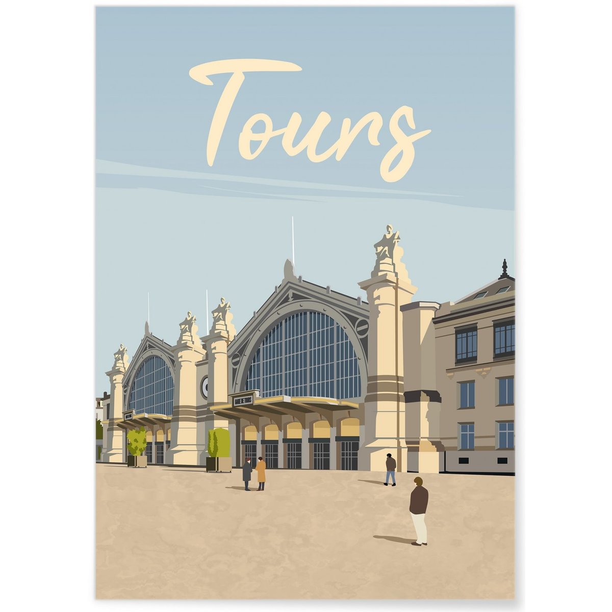 Affiche ville Tours 2 blanc, L'AFFICHERIE
