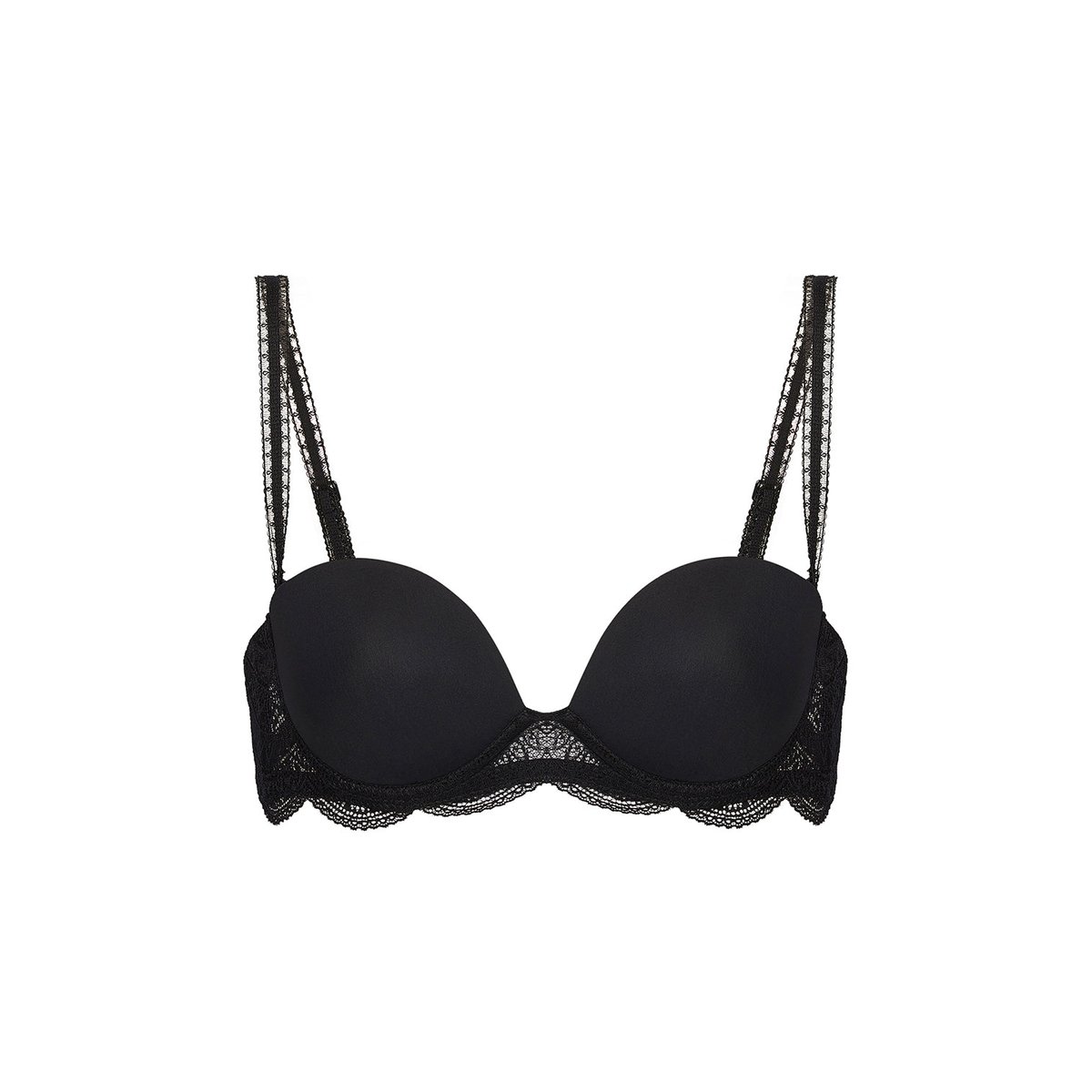 Soutien-gorge sans-bretelles décolleté plongeant, KARMA noir, SIMONE PERELE