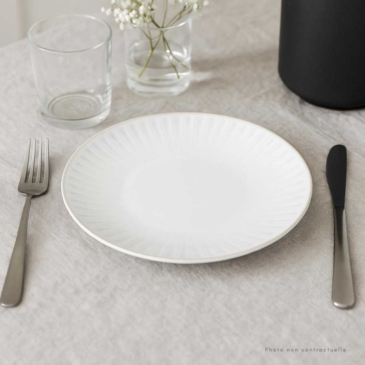 Service d'assiettes 18 pièces Olympe blanc, TABLE PASSION