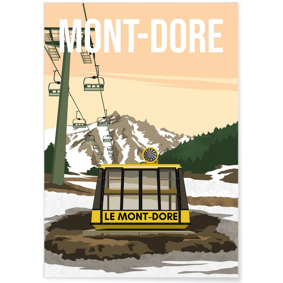 Affiche ville Mont-Dore blanc, L'AFFICHERIE