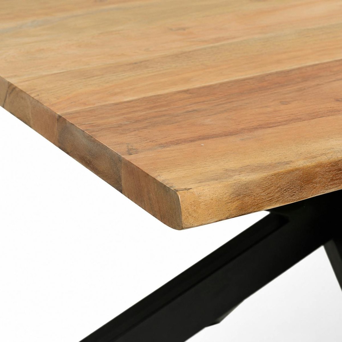 Table à manger bois bords naturels pied central 200 cm CANYON bois naturel, PIER IMPORT