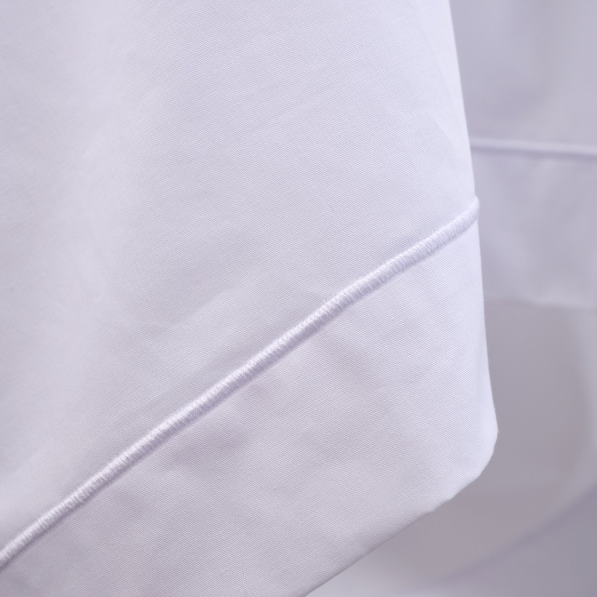 Taie de traversin unie PERCALE DE COTON blanc, BLEU CALIN