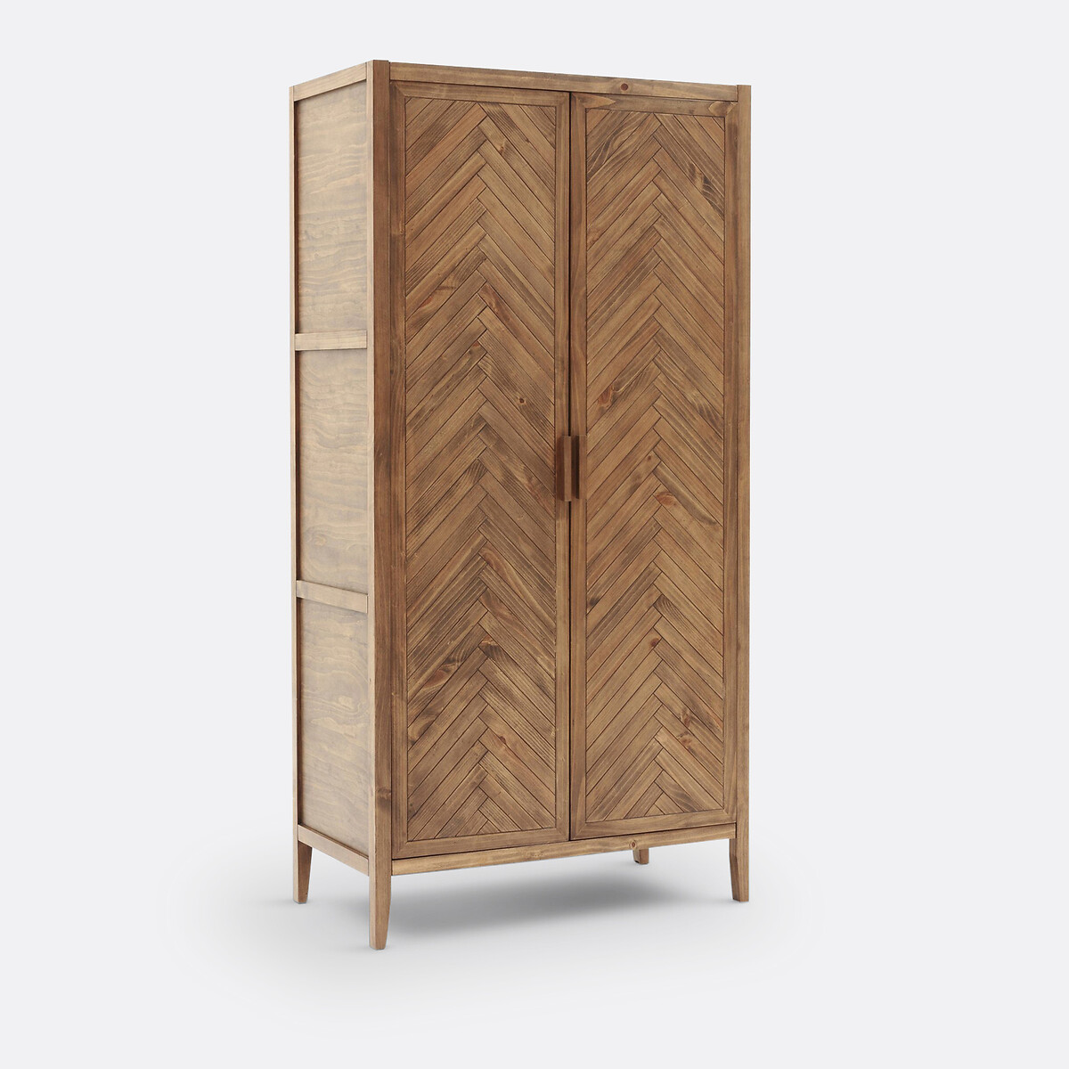 Armoire 2 portes en pin massif NOTTINGHAM bois foncé, LA REDOUTE INTERIEURS