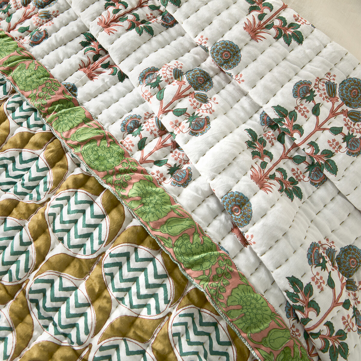 Kantha-Tagesdecke Malyam, Baumwoll-Voile bedruckt, LA REDOUTE INTERIEURS