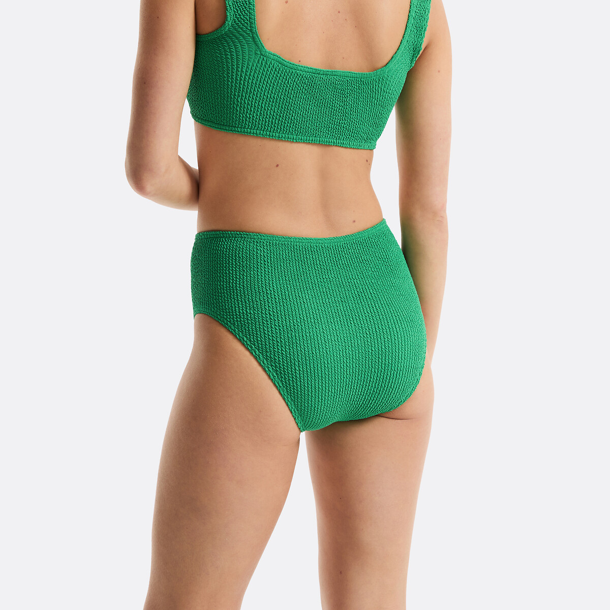Bas de maillot de bain culotte taille haute one size vert vif, LA REDOUTE COLLECTIONS