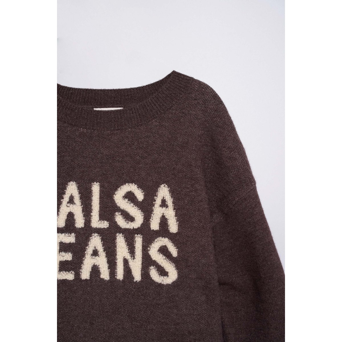 PULL EN MAILLE AVEC BRANDING rouge, SALSA JEANS