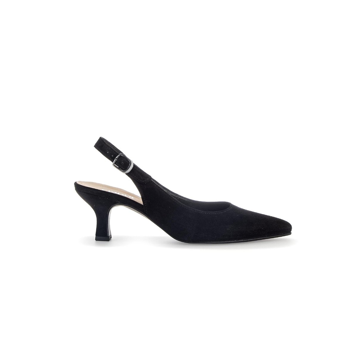 Escarpins en cuir à talon décroché noir, GABOR