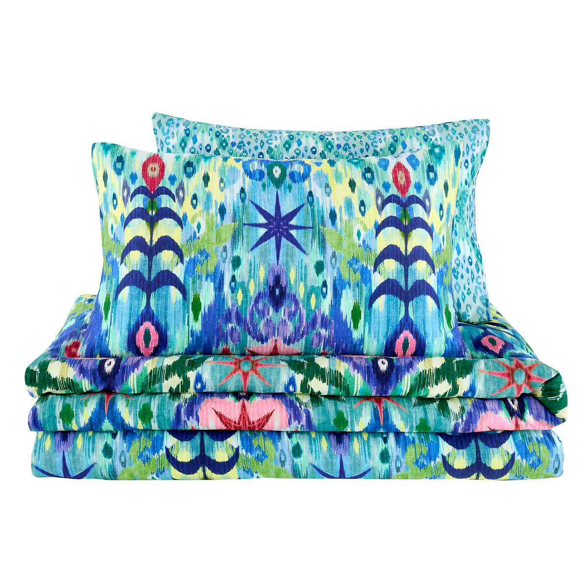 Ikat 200 Thread Count Cotton Sateen Duvet Cover And Pillowcase Set blue, MATTHEW WILLIAMSON