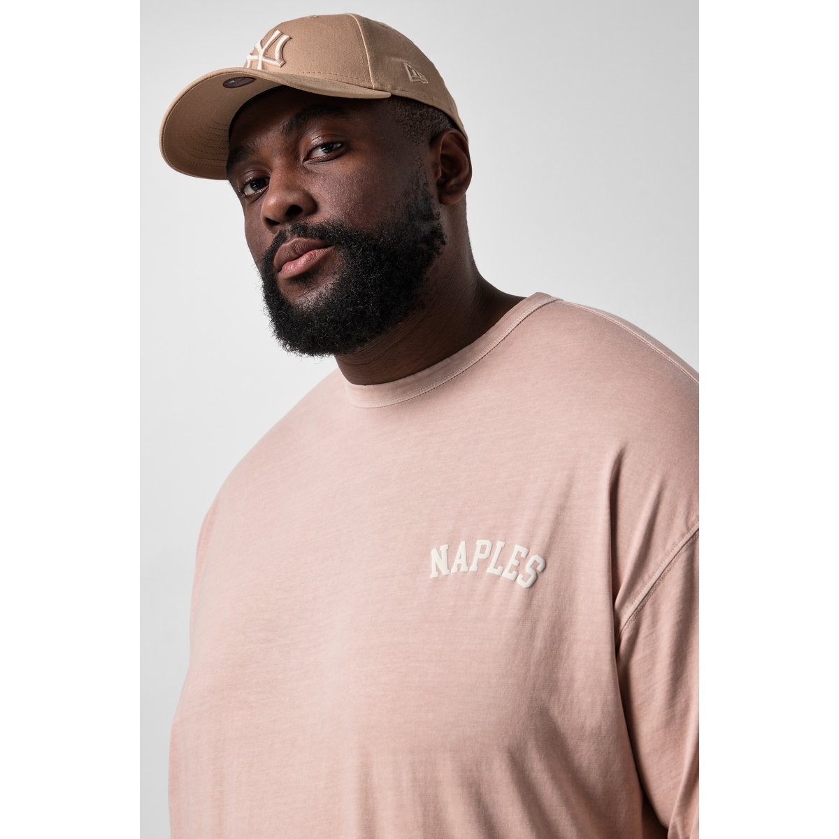 T-shirt oversize mauve foncé, STHUGE