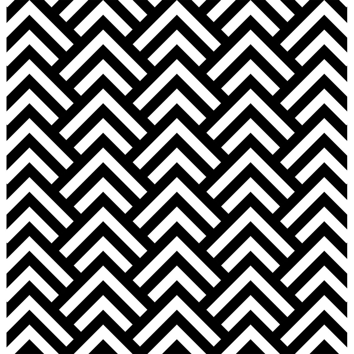 Papier peint graphique zig zag retro intissé, HEXOA
