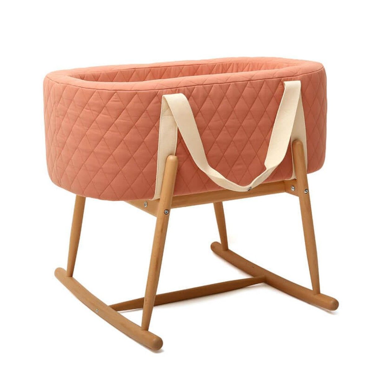Couffin bébé matelassé KUKO bois de rose, CHARLIE CRANE
