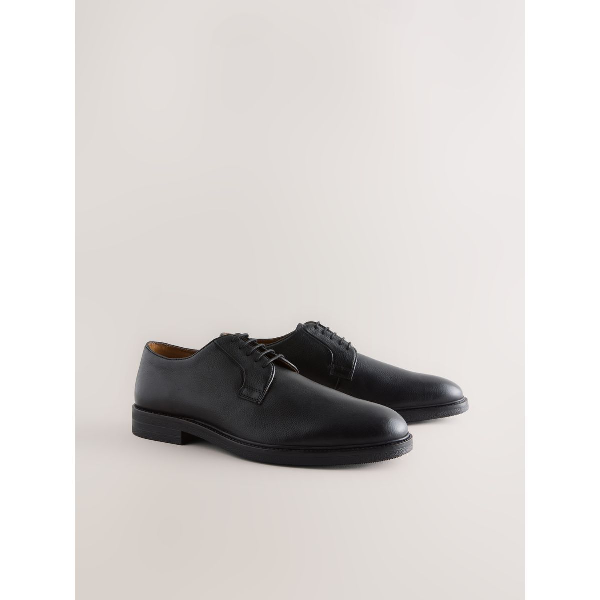 Chaussures derby en cuir noir, NEXT