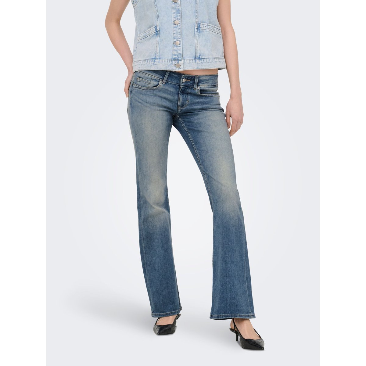 Jean Flared medium blue denim, ONLY