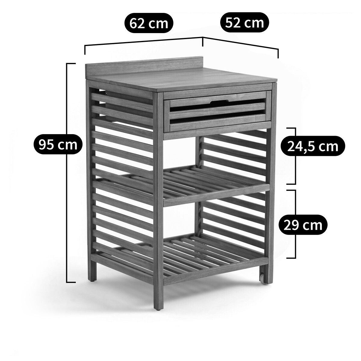 Meuble d'appoint de jardin en acacia, Garden acacia, LA REDOUTE INTERIEURS
