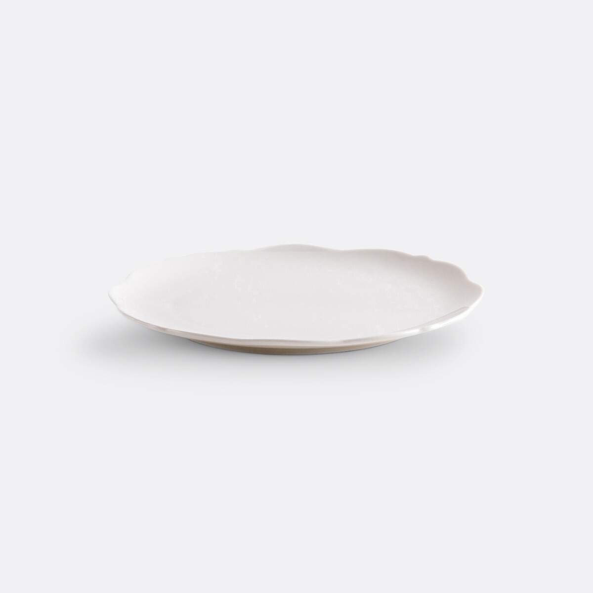 Lote de 4 platos de pan de porcelana, Hirène blanco, LA REDOUTE INTERIEURS