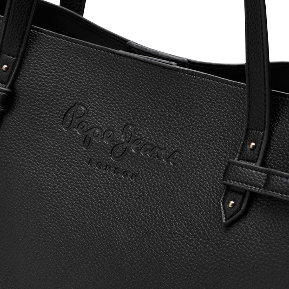 Sac Shopper Effet Cuir noir, PEPE JEANS