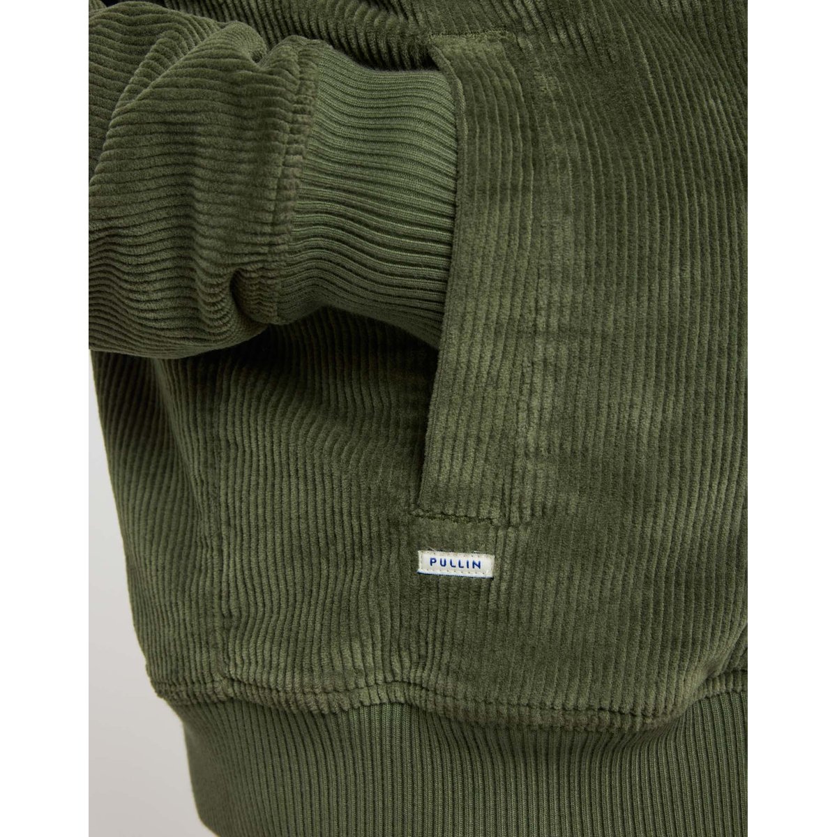 VESTE VELOURS LEAF vert kaki, PULLIN